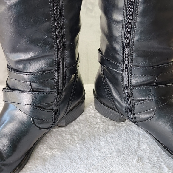 Arizona Dakota Boots Womens Size 7.5 Black Tall Calf Length Boots - Picture 10 of 13